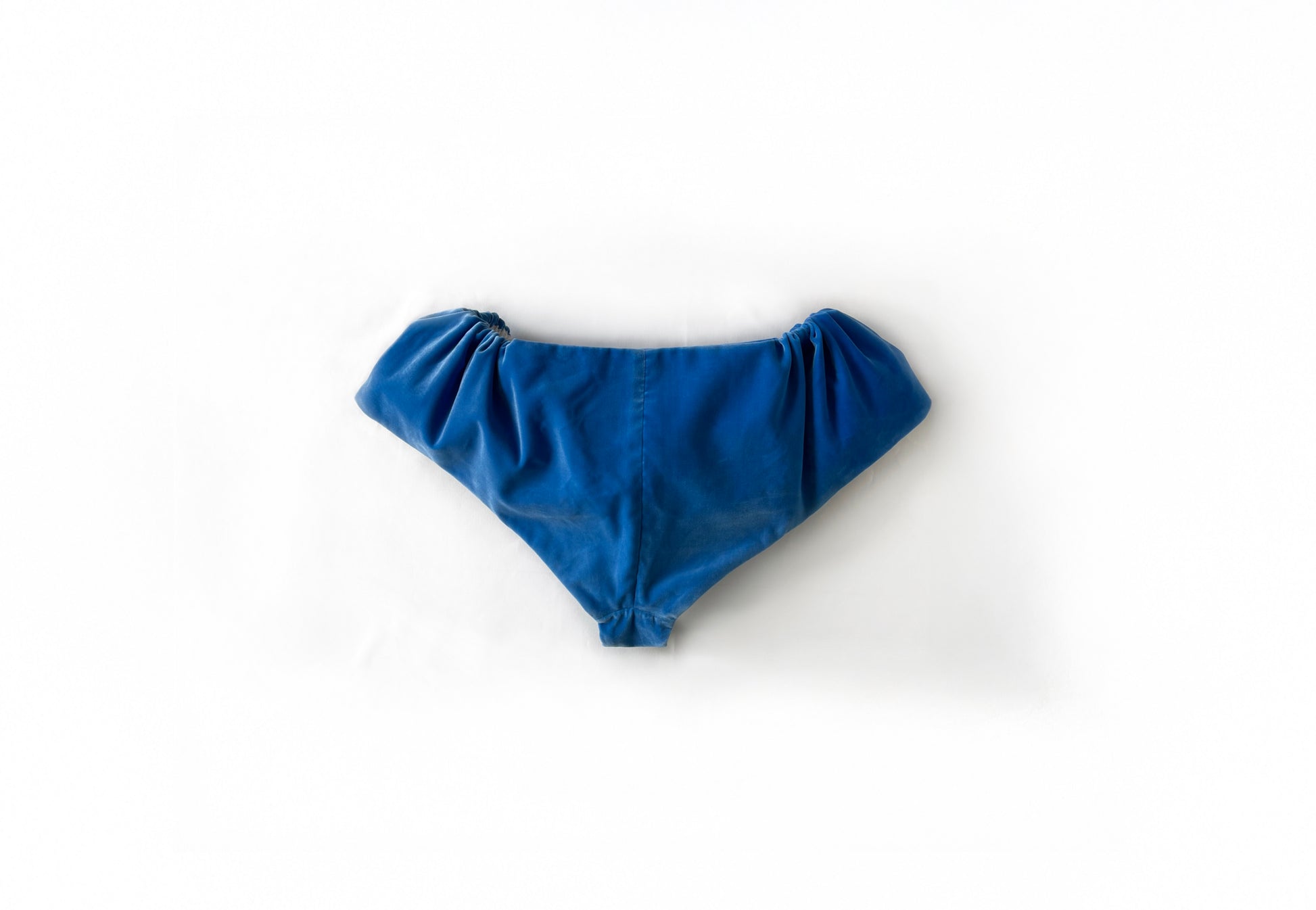 mini fluted shorts - blue